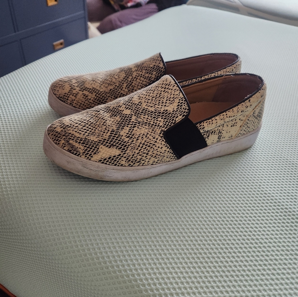 Vionic Beige And Black Snake Pattern Loafers - image 3